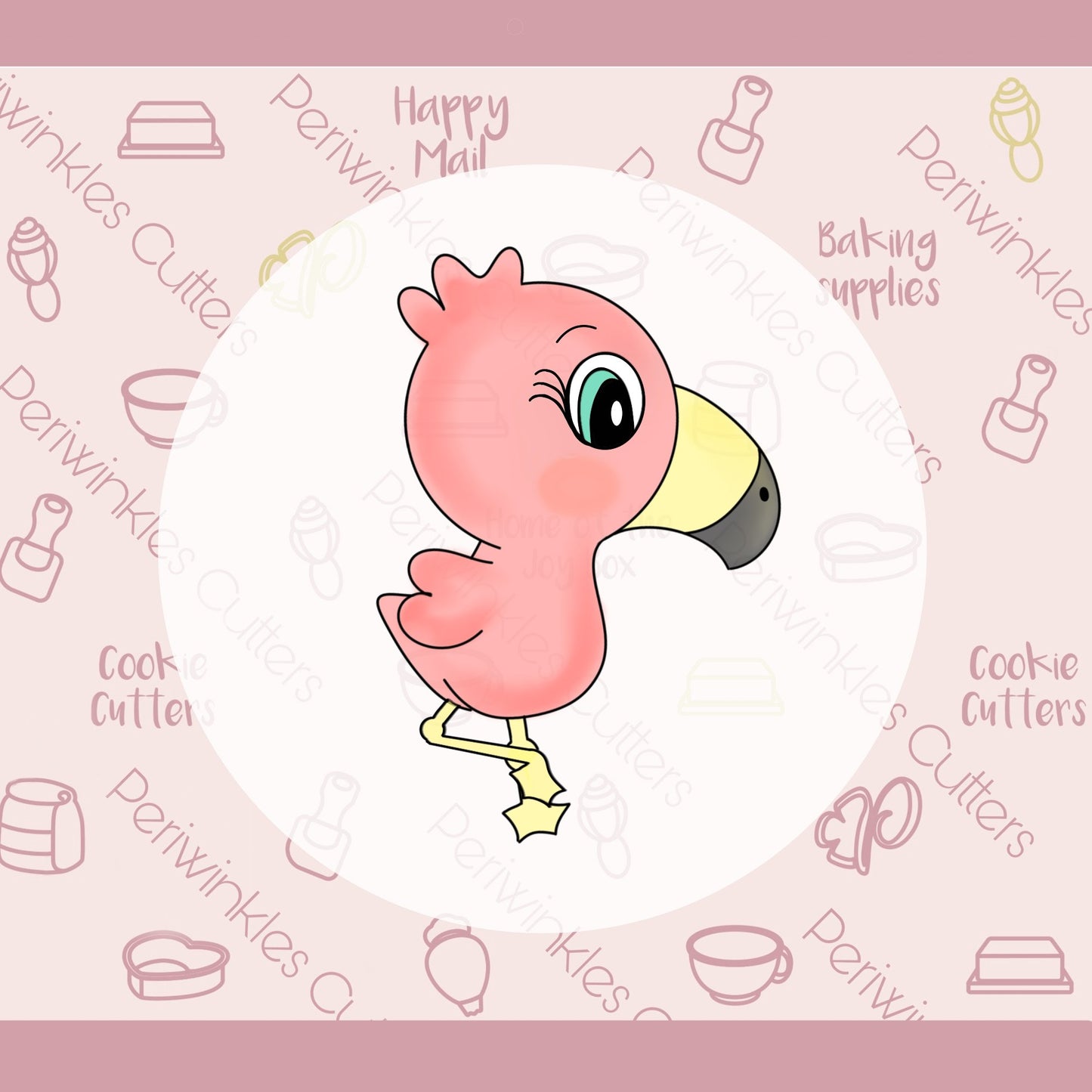 Fancy Flamingo Cookie Cutter - Periwinkles Cutters