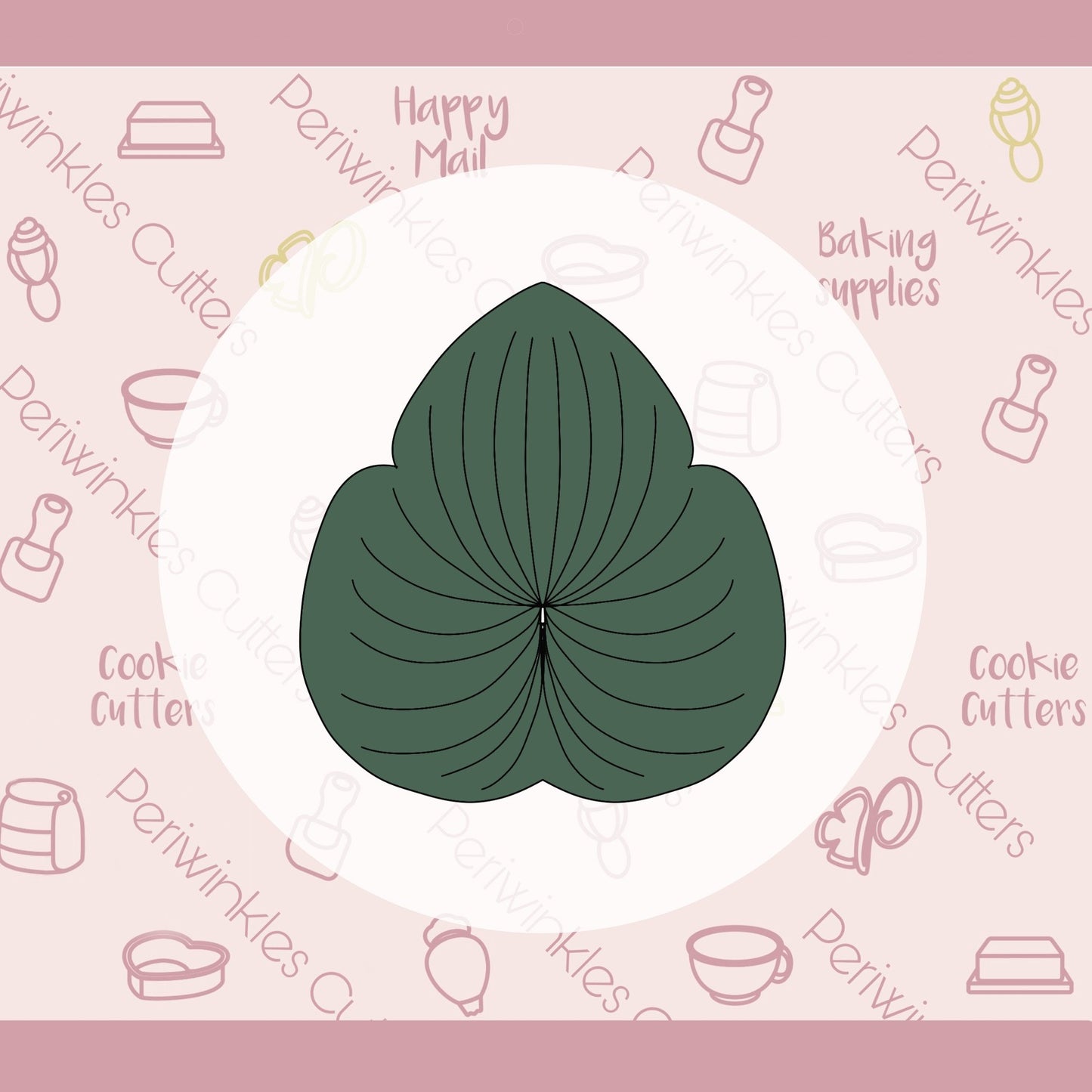 Fancy Leaf Cookie Cutter - Periwinkles Cutters