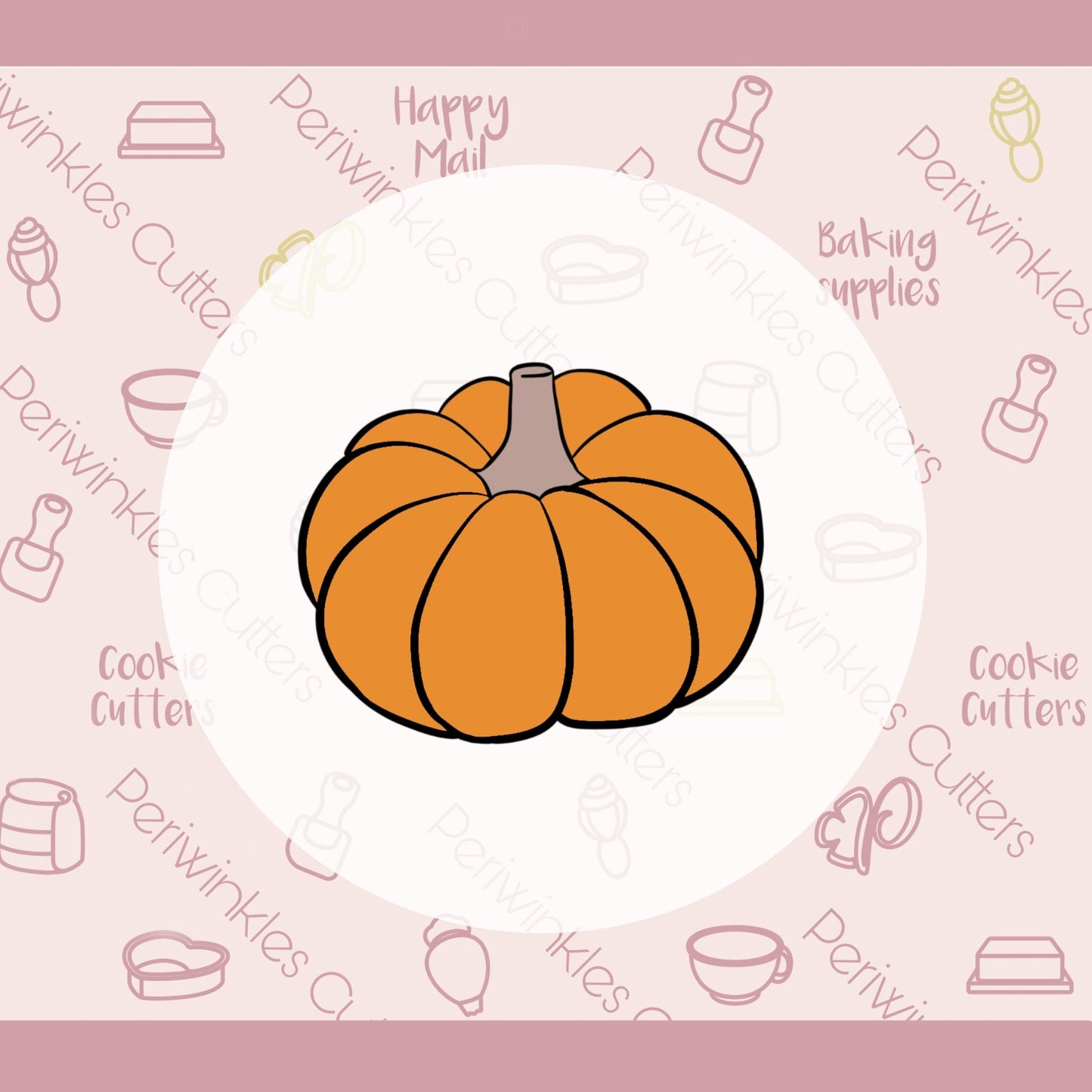 Farm Pumpkin Cookie Cutter - Periwinkles Cutters