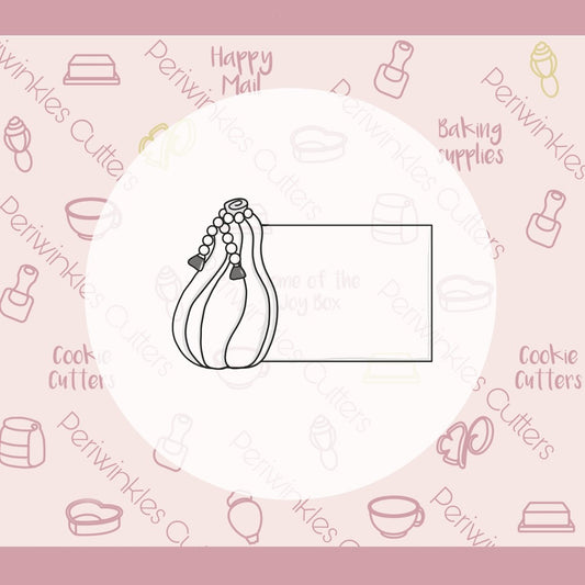 Farm Pumpkin Place Card Cookie Cutter - Periwinkles Cutters