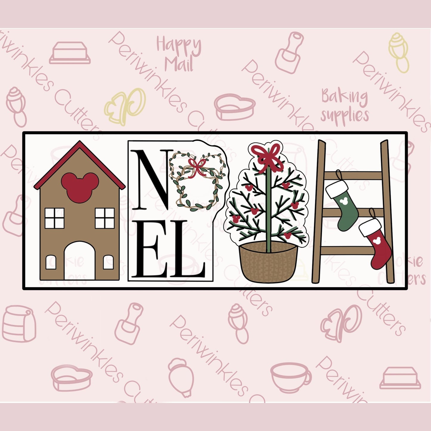 Farmhouse Holiday Set of Cookie Cutter - Periwinkles Cutters