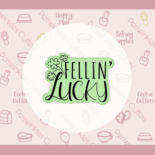Feelin' Lucky Plaque Cookie Cutter - Periwinkles Cutters
