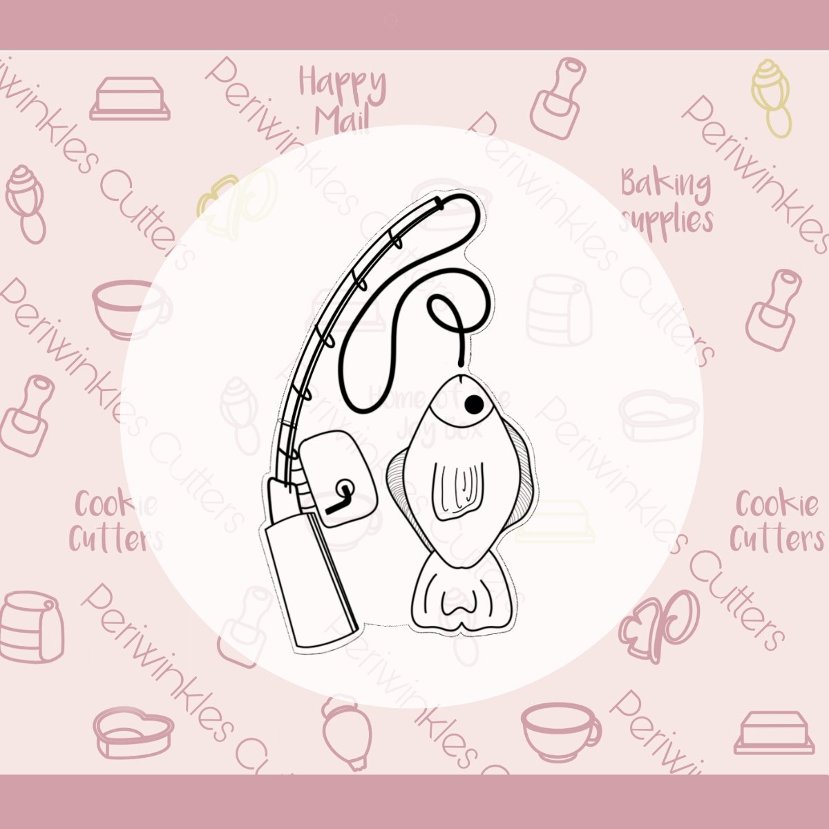 Fishing Rod Cookie Cutter - Periwinkles Cutters