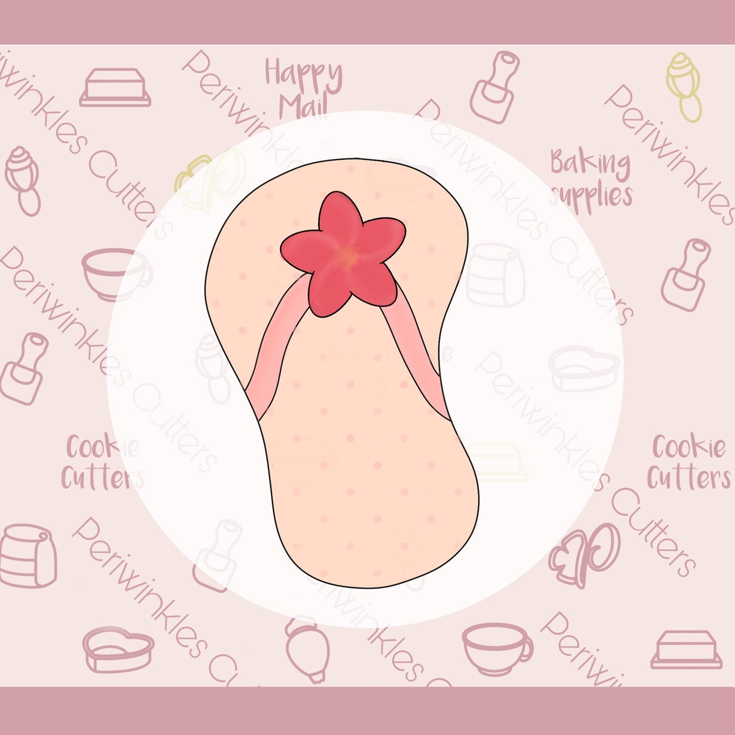 Flip Flop Cookie Cutter - Periwinkles Cutters