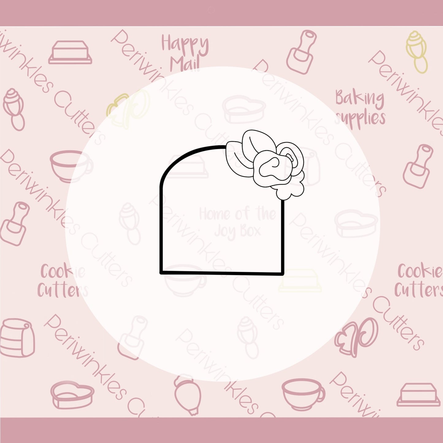 Floral Arch - Alabaster Cookie Cutter - Periwinkles Cutters