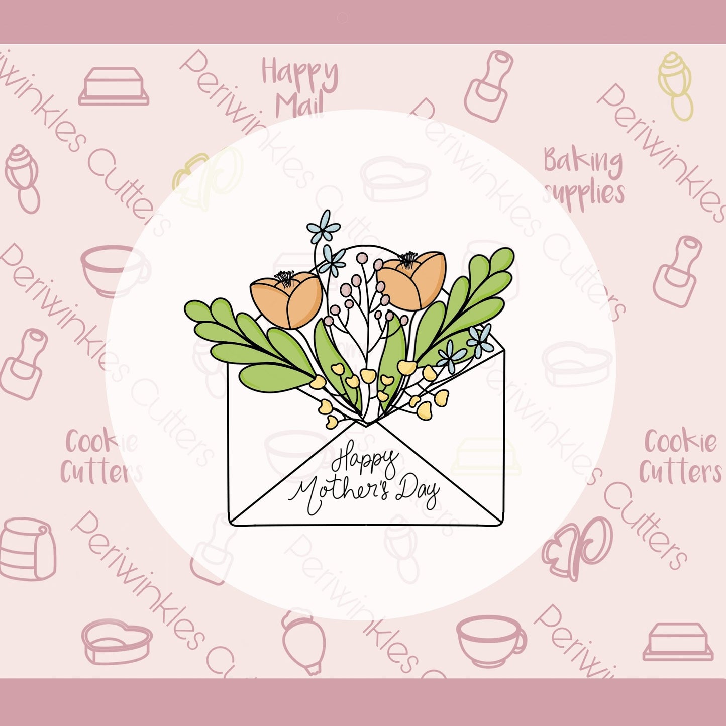 Floral Letter Cookie Cutter - Periwinkles Cutters