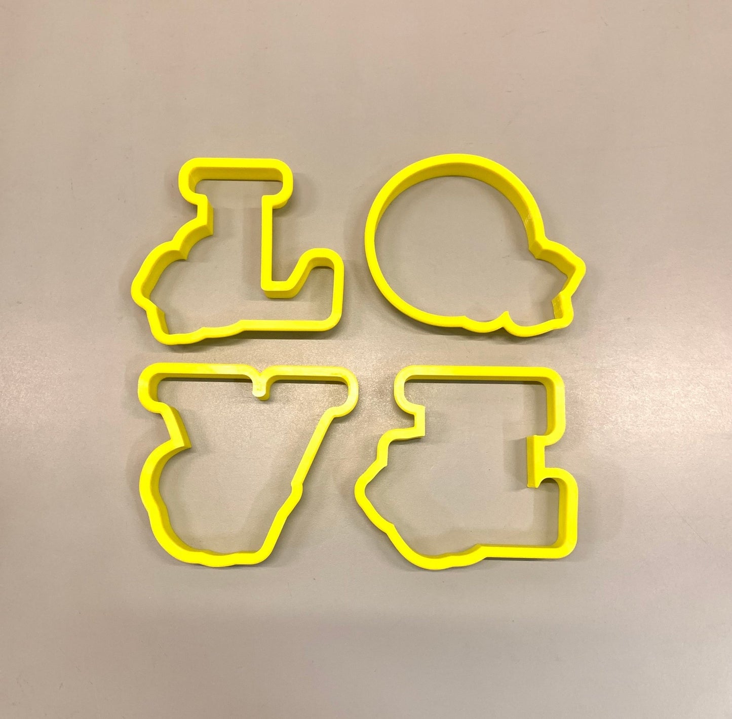 Floral Love Letters Cookie Cutter - Periwinkles Cutters