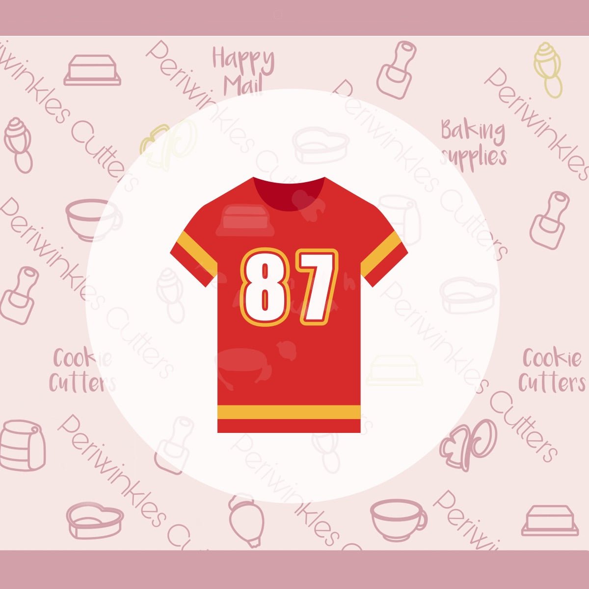 Football Jersey Cookie Cutter - Periwinkles Cutters Cookie Cutter