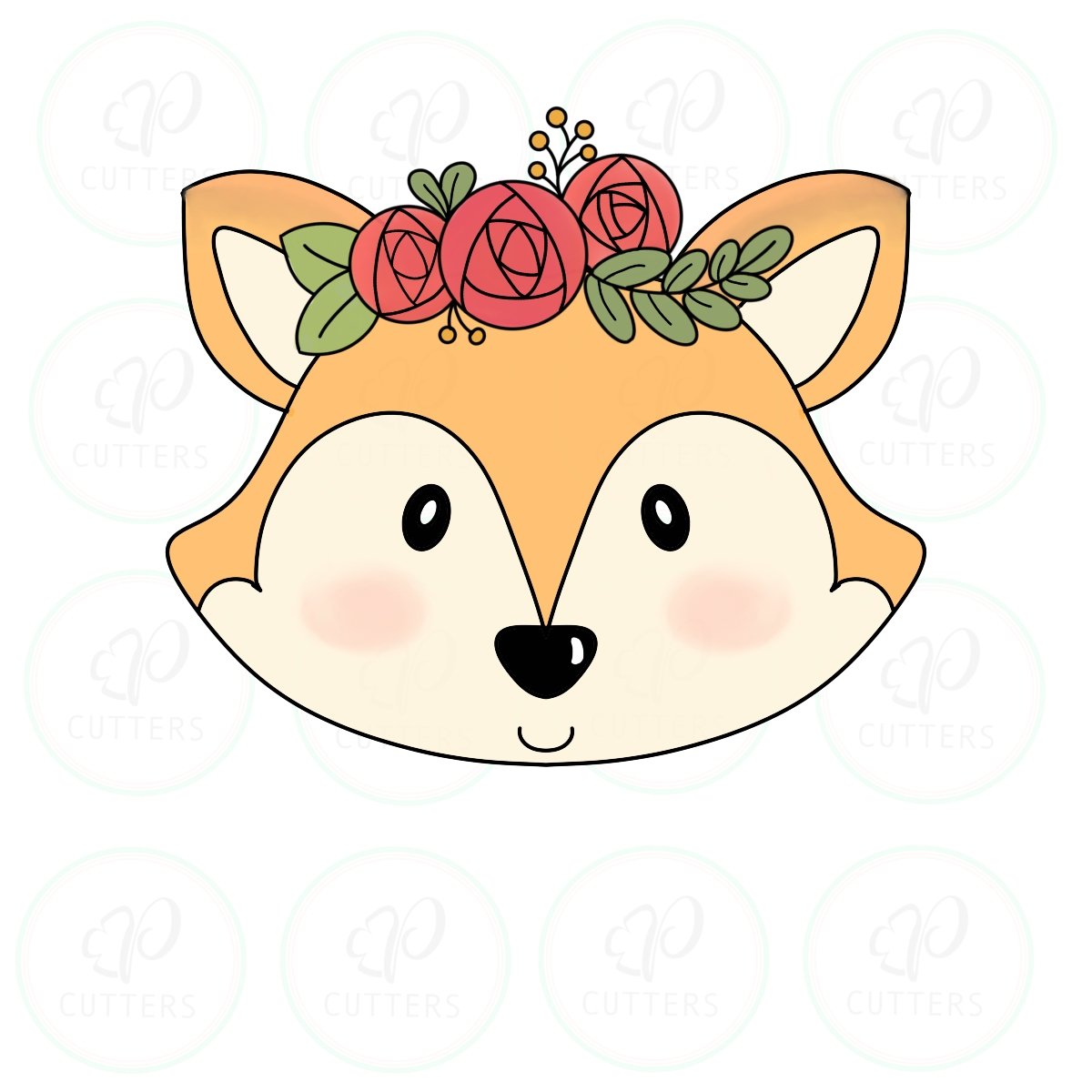Foxy Floral Cookie Cutter - Periwinkles Cutters