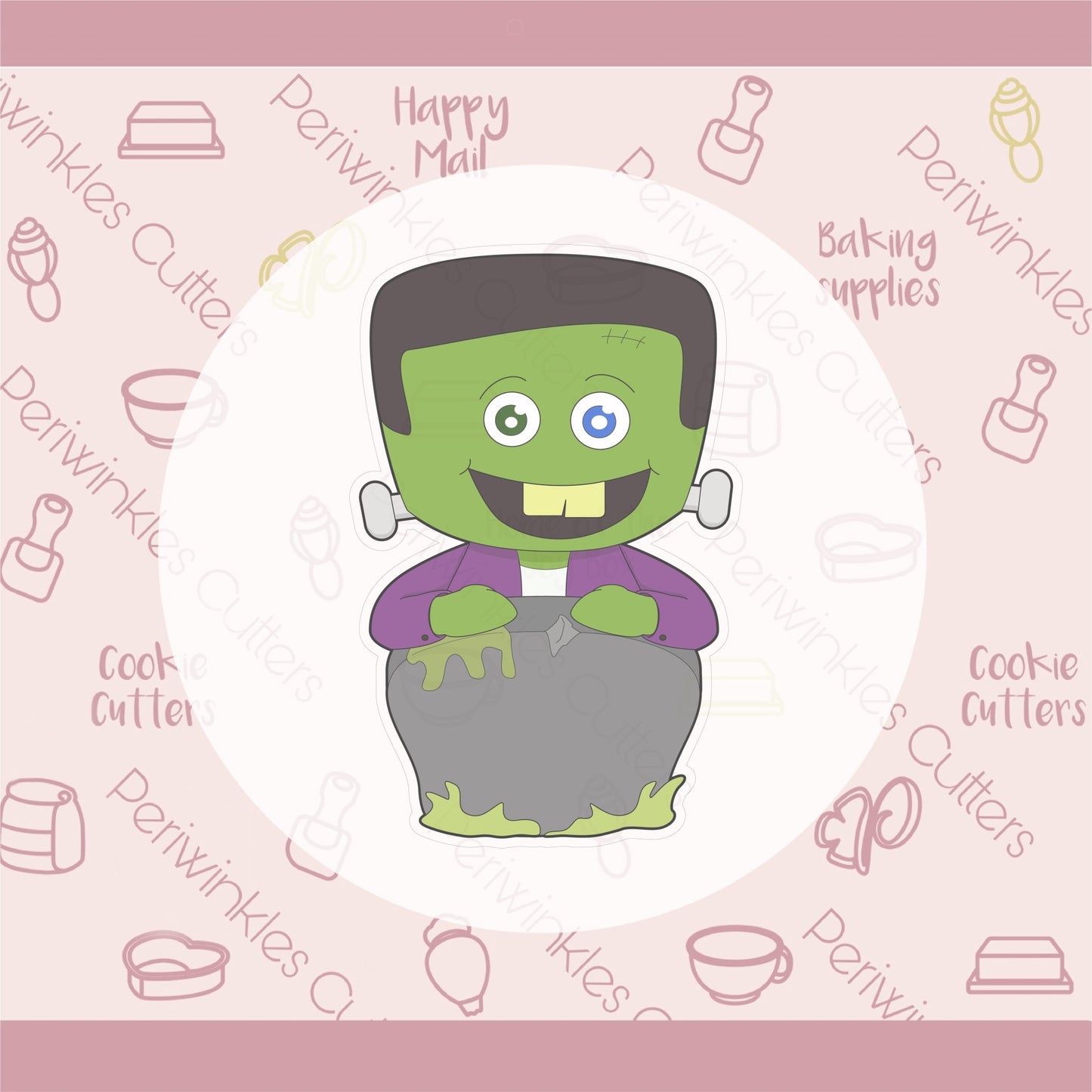 Franken Tombstone Plaque Cookie Cutter - Periwinkles Cutters