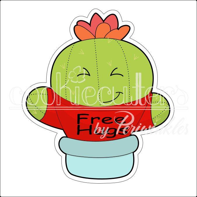 Free Hugs Cactus Cookie Cutter - Periwinkles Cutters