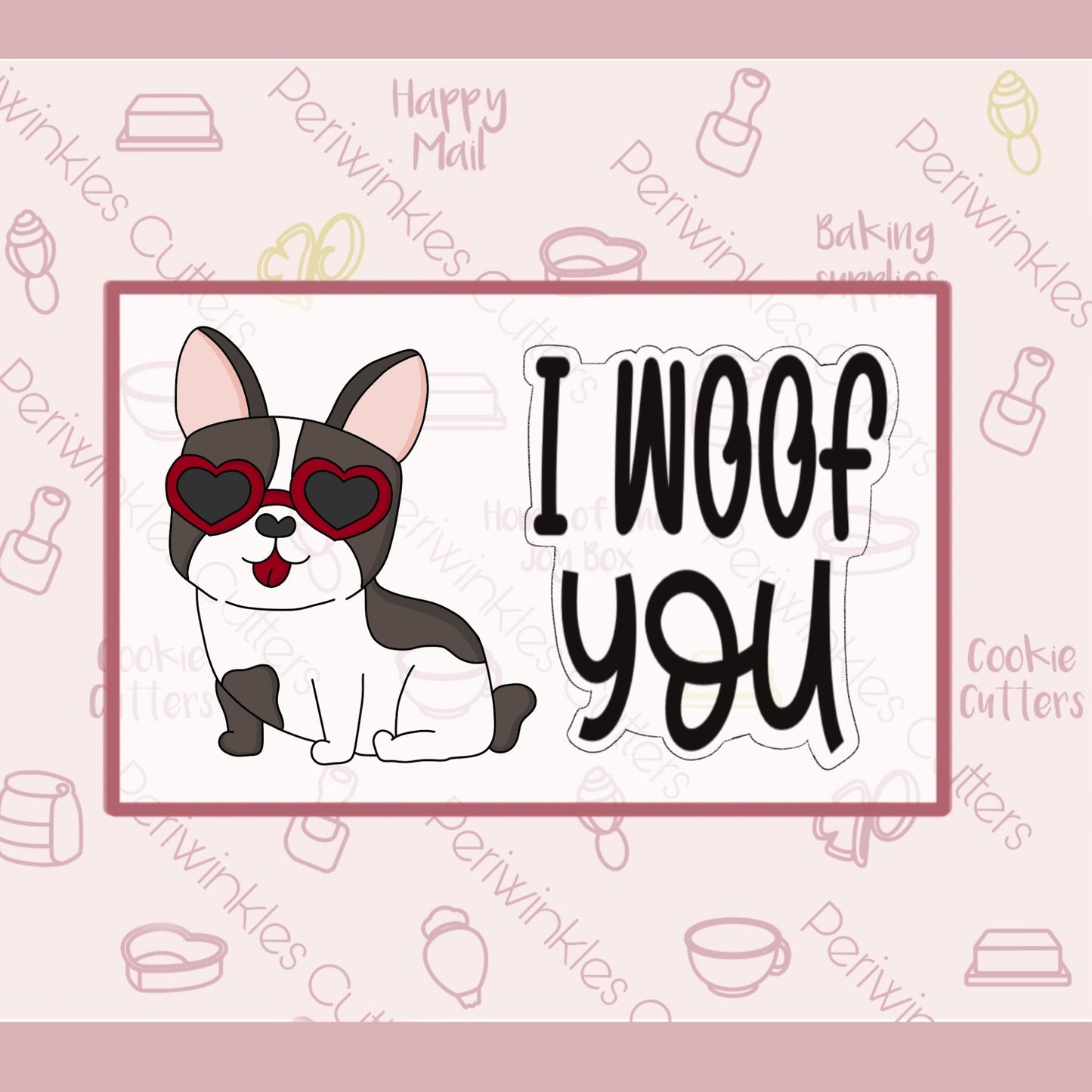 Frenchie Puppy Cookie Cutter - Periwinkles Cutters