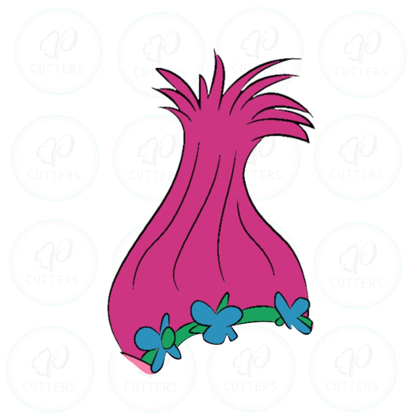 Fun Color Hair Cookie Cutters - Periwinkles Cutters