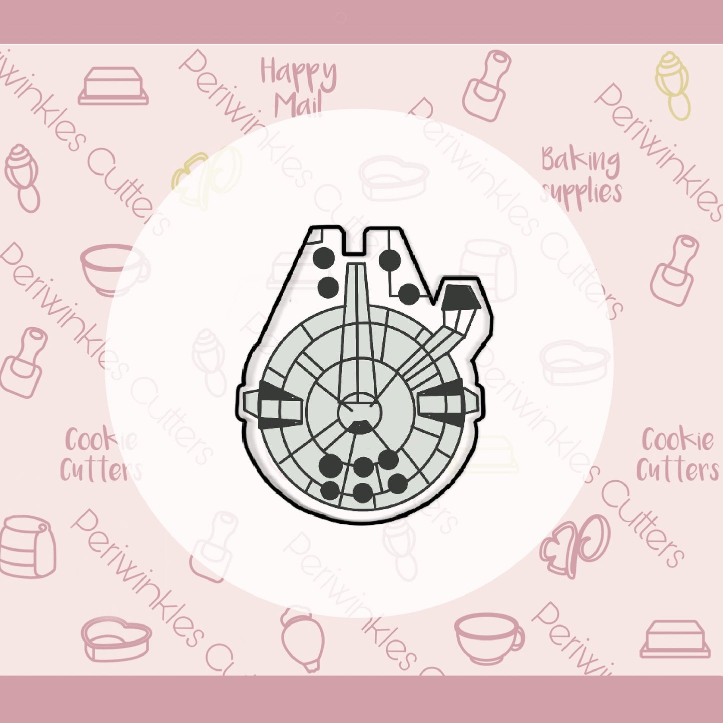 Galaxy Wars Falcon Cookie Cutter - Periwinkles Cutters