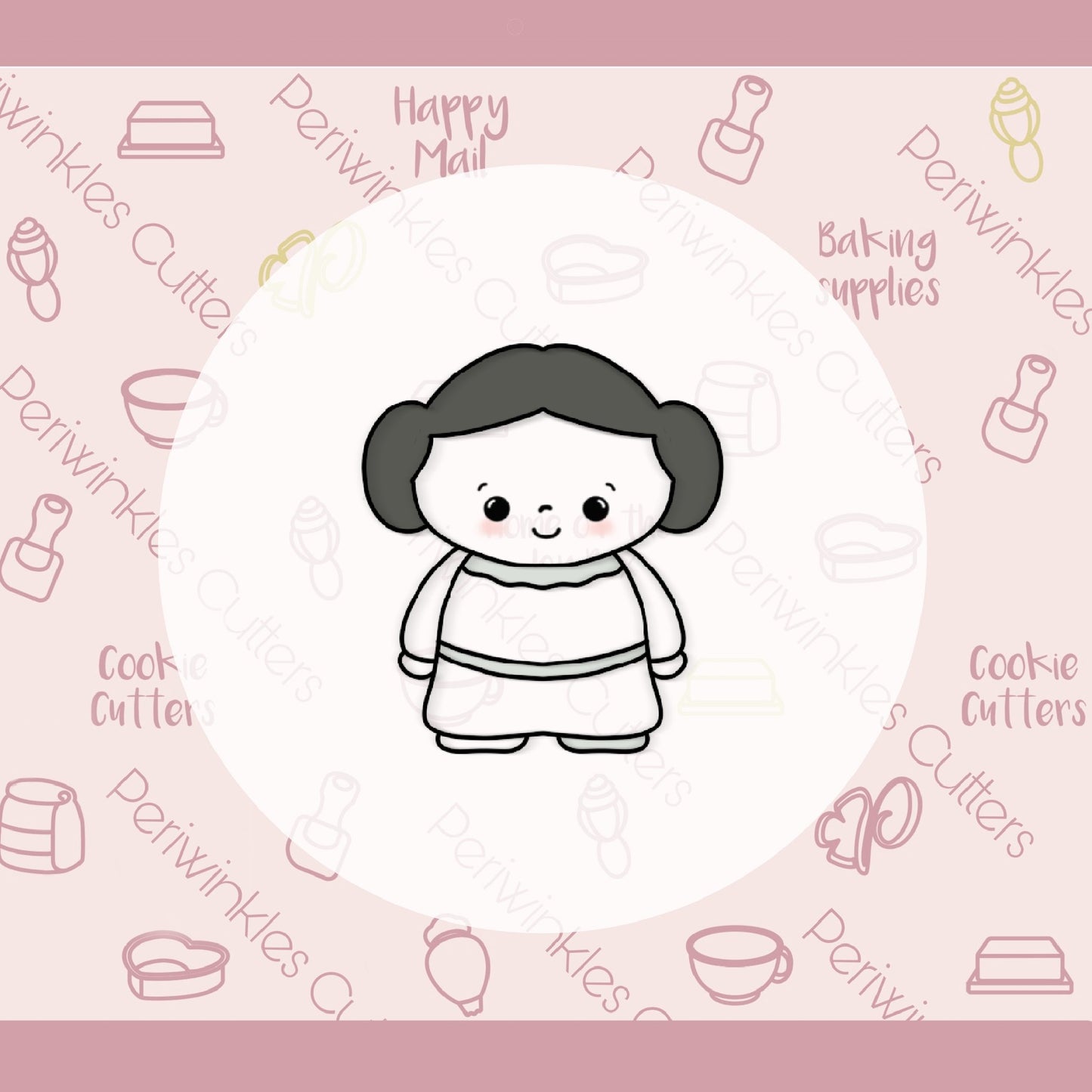 Galaxy Wars Princess Cookie Cutter - Periwinkles Cutters