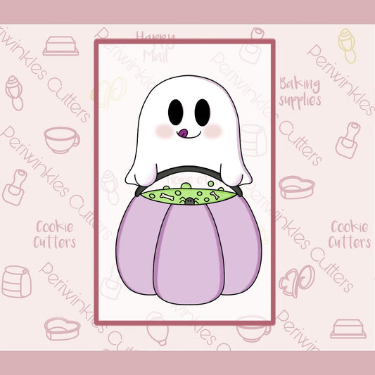 Ghost Pumpkin Set of 2 Cookie Cutter - Periwinkles Cutters