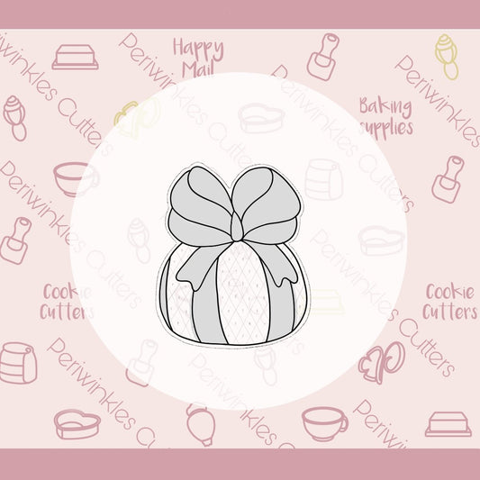 Gift Wrapped Pineapple Cookie Cutter - Periwinkles Cutters