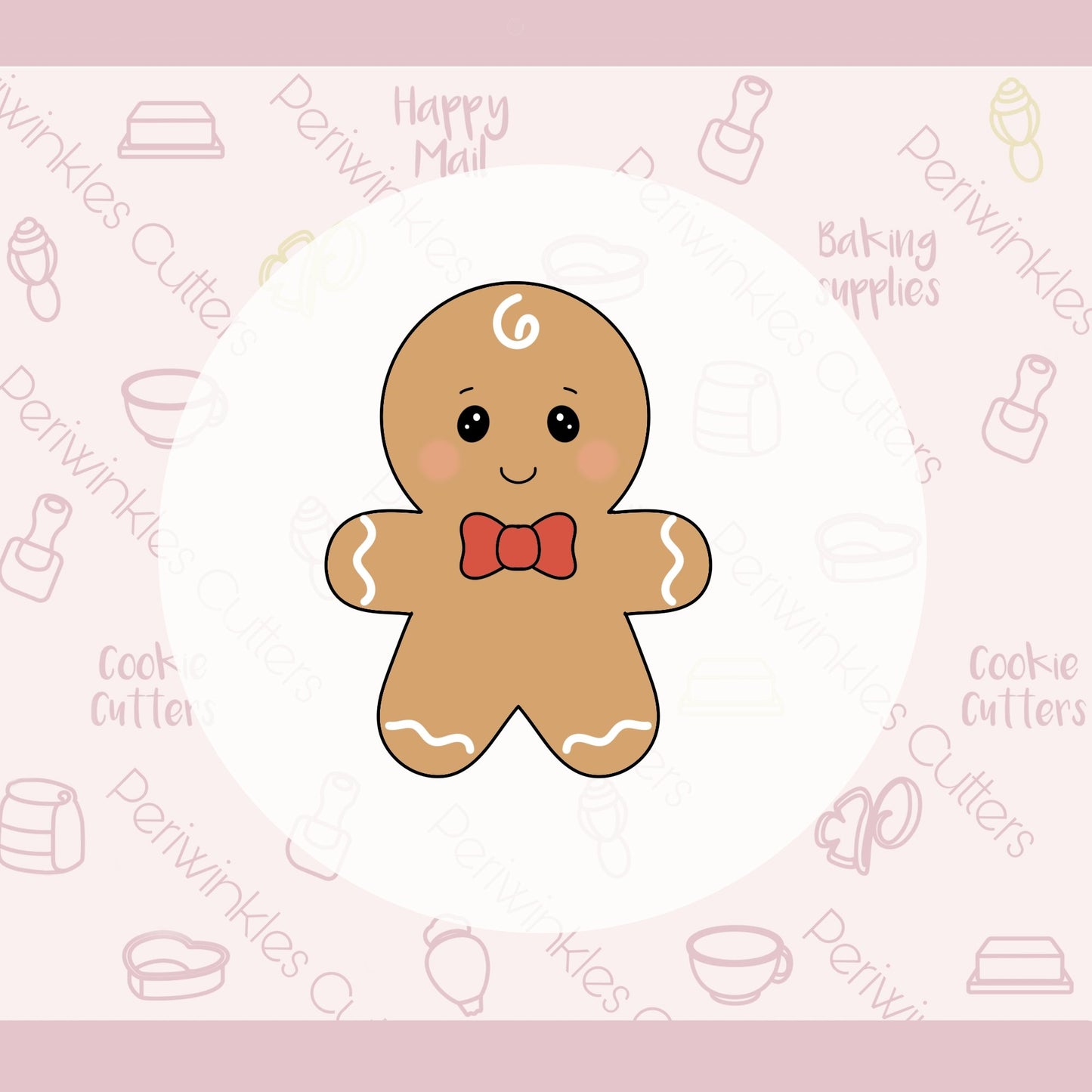 Gingerbread Man Cookie Cutter - Periwinkles Cutters