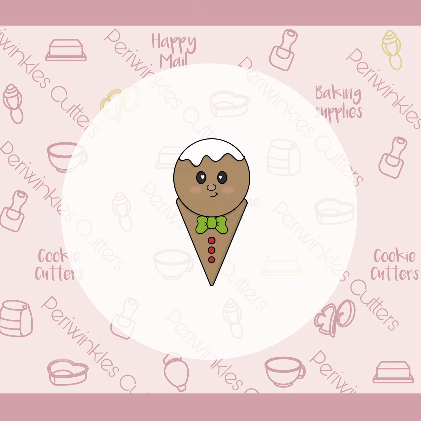 Gingerman Platter Piece Cookie Cutter - Periwinkles Cutters