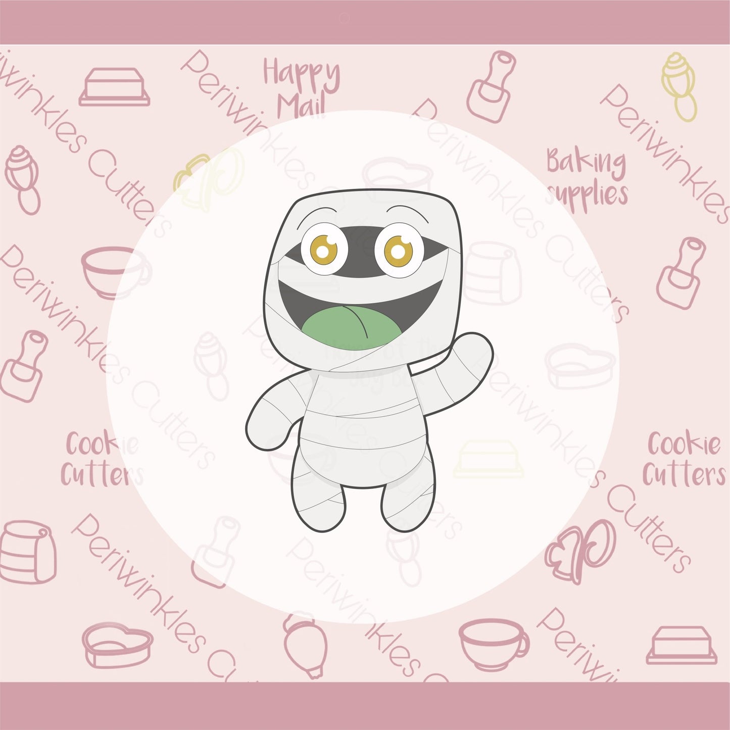 Girl and Boy Mummy Cookie Cutter - Periwinkles Cutters