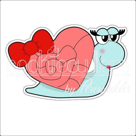 Girl and Boy Snail Hearts Cookie Cutter - Periwinkles Cutters