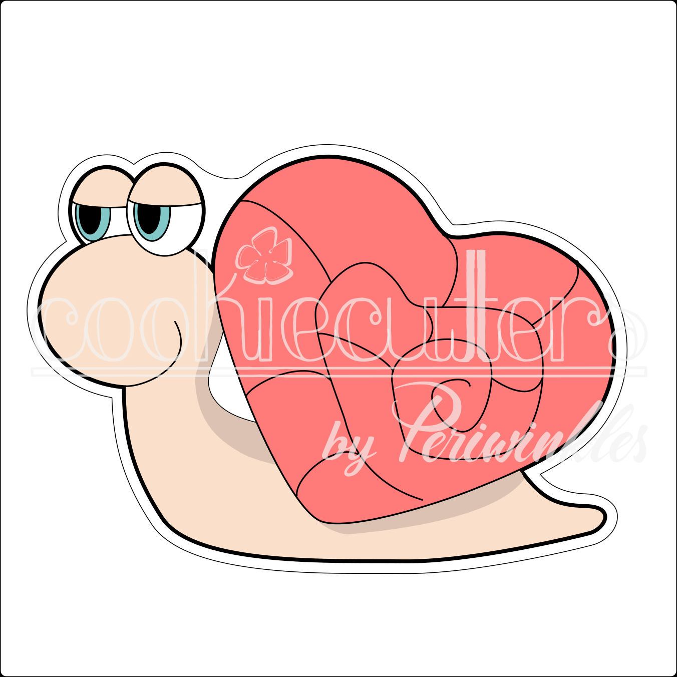Girl and Boy Snail Hearts Cookie Cutter - Periwinkles Cutters