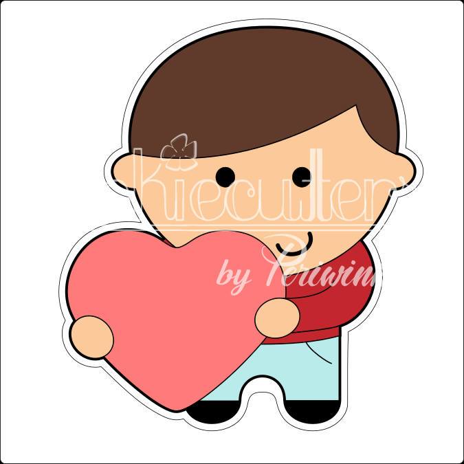 Girl and Boy You Have My Heart Cookie Cutter - Periwinkles Cutters