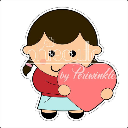Girl and Boy You Have My Heart Cookie Cutter - Periwinkles Cutters