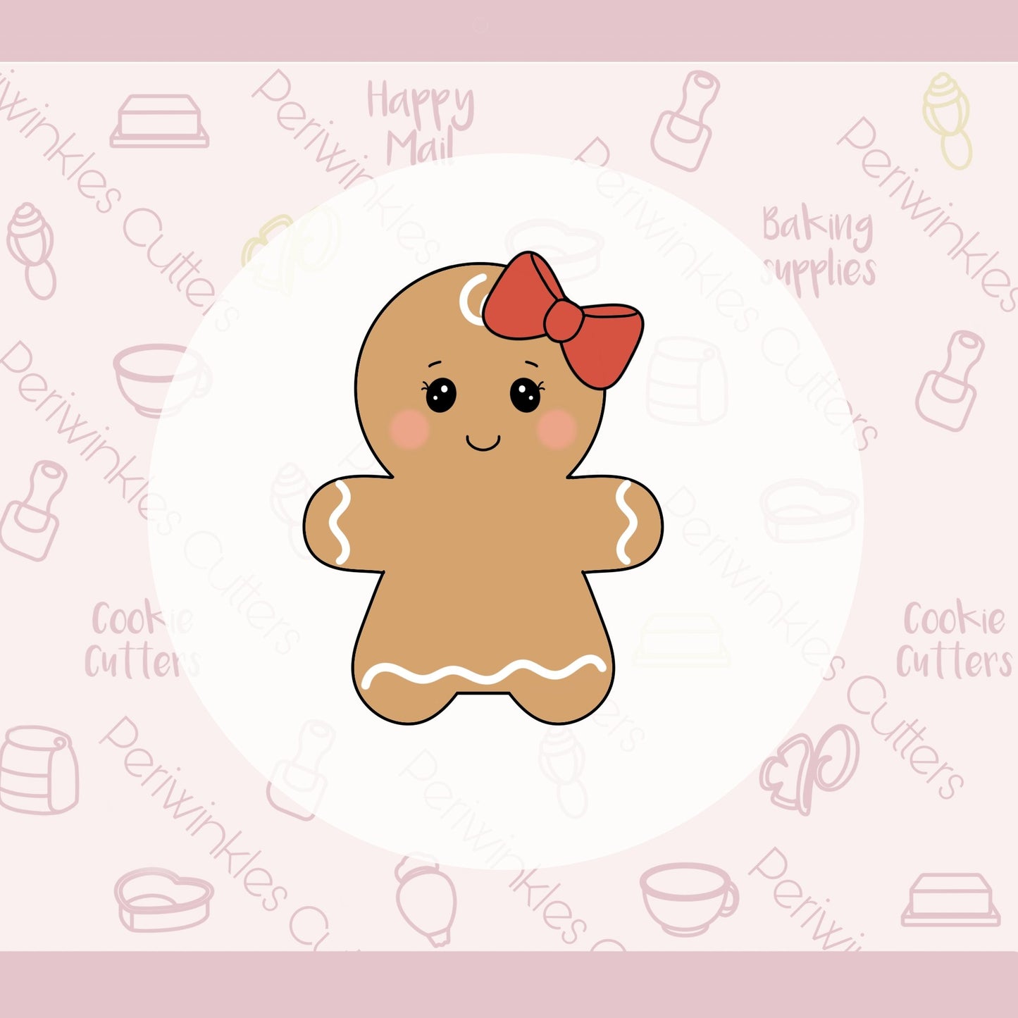 Girl Gingerbread Cookie Cutter - Periwinkles Cutters