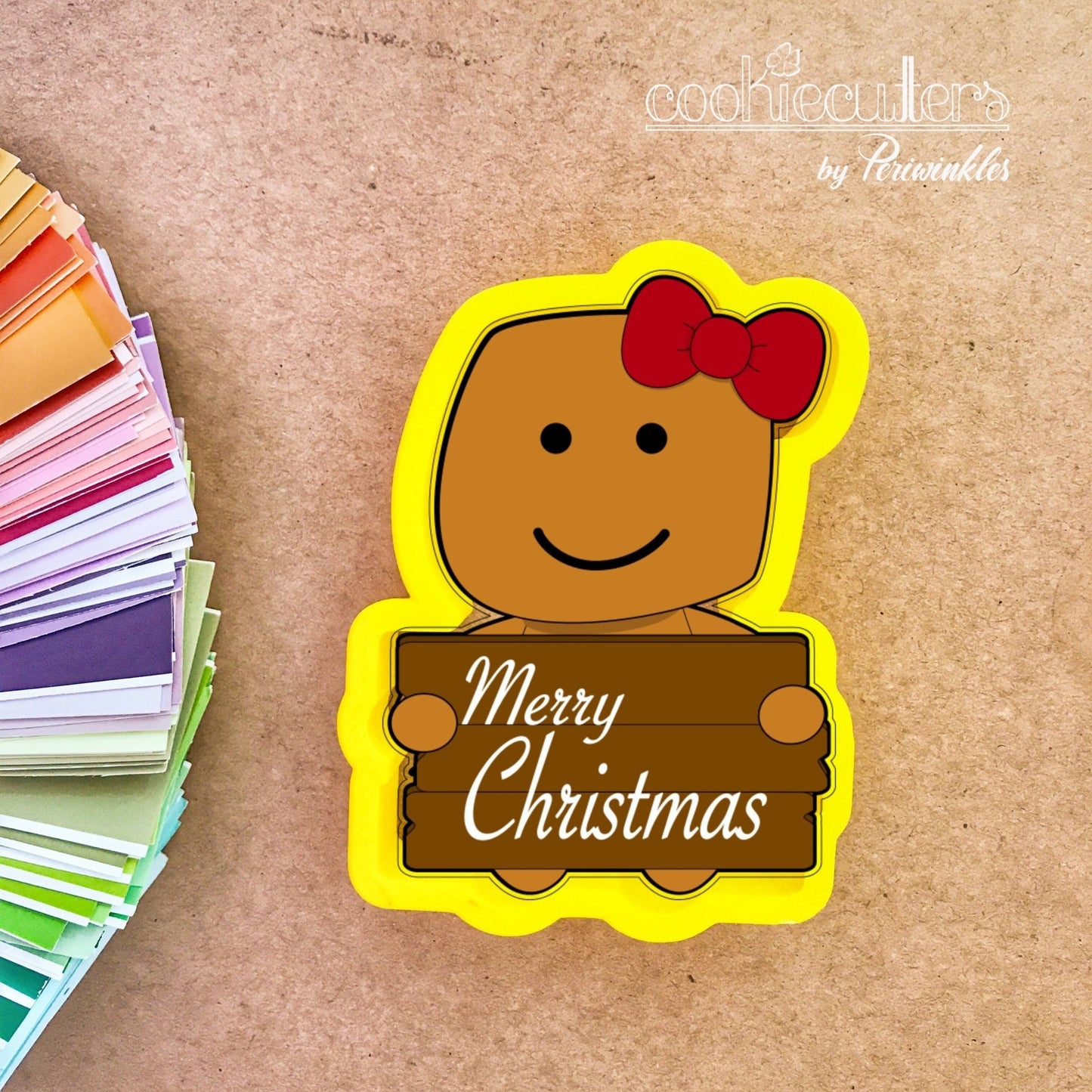 Girly and Boy Gingerbread with Plaque Cookie Cutters - Periwinkles Cutters