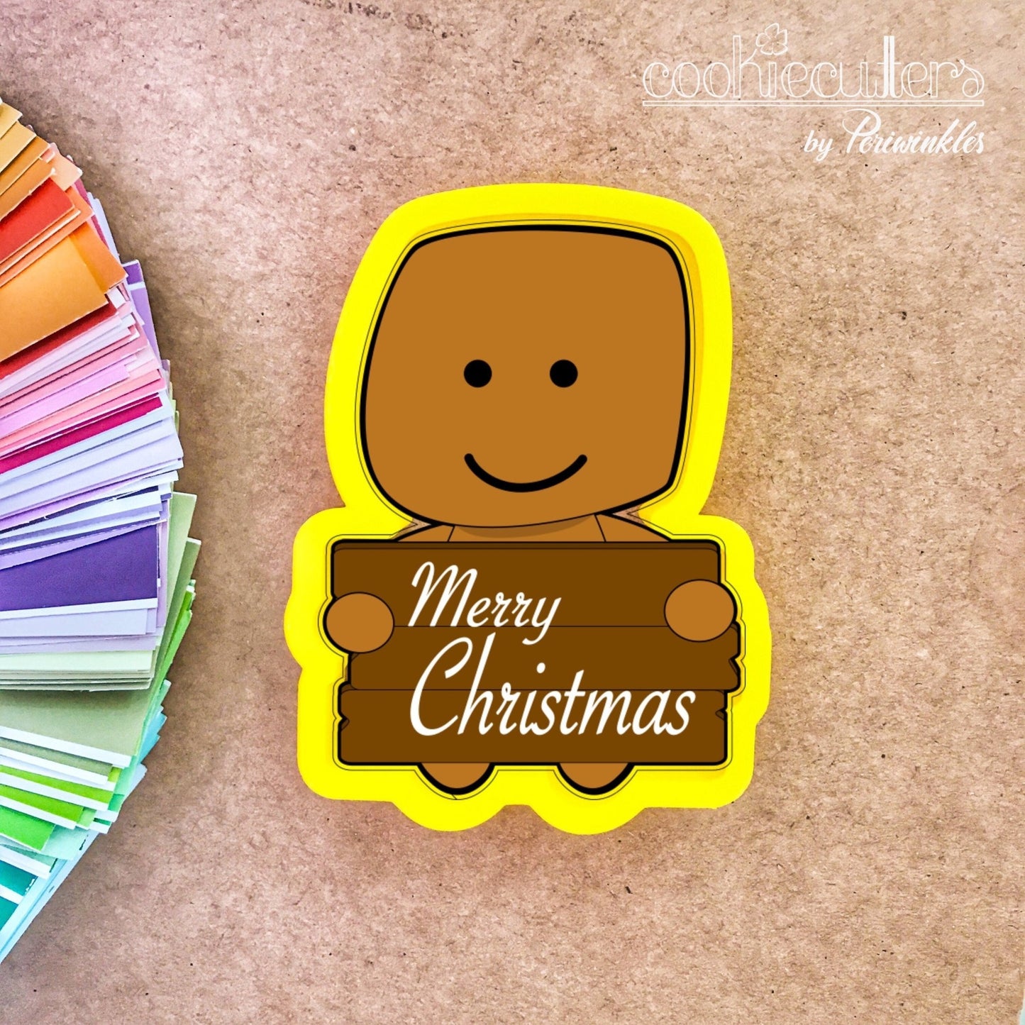 Girly and Boy Gingerbread with Plaque Cookie Cutters - Periwinkles Cutters