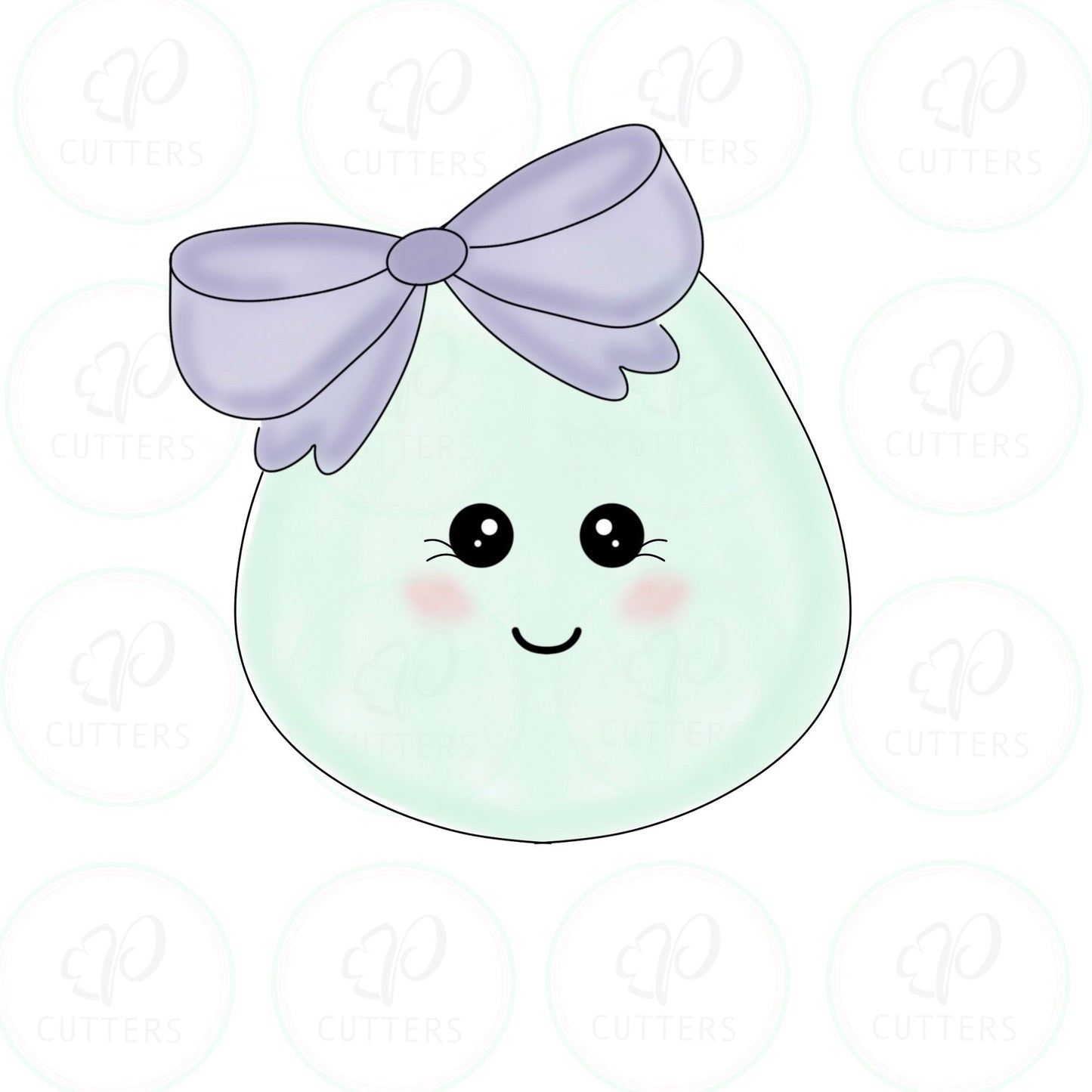 Girly Easter Egg Cookie Cutter - Periwinkles Cutters