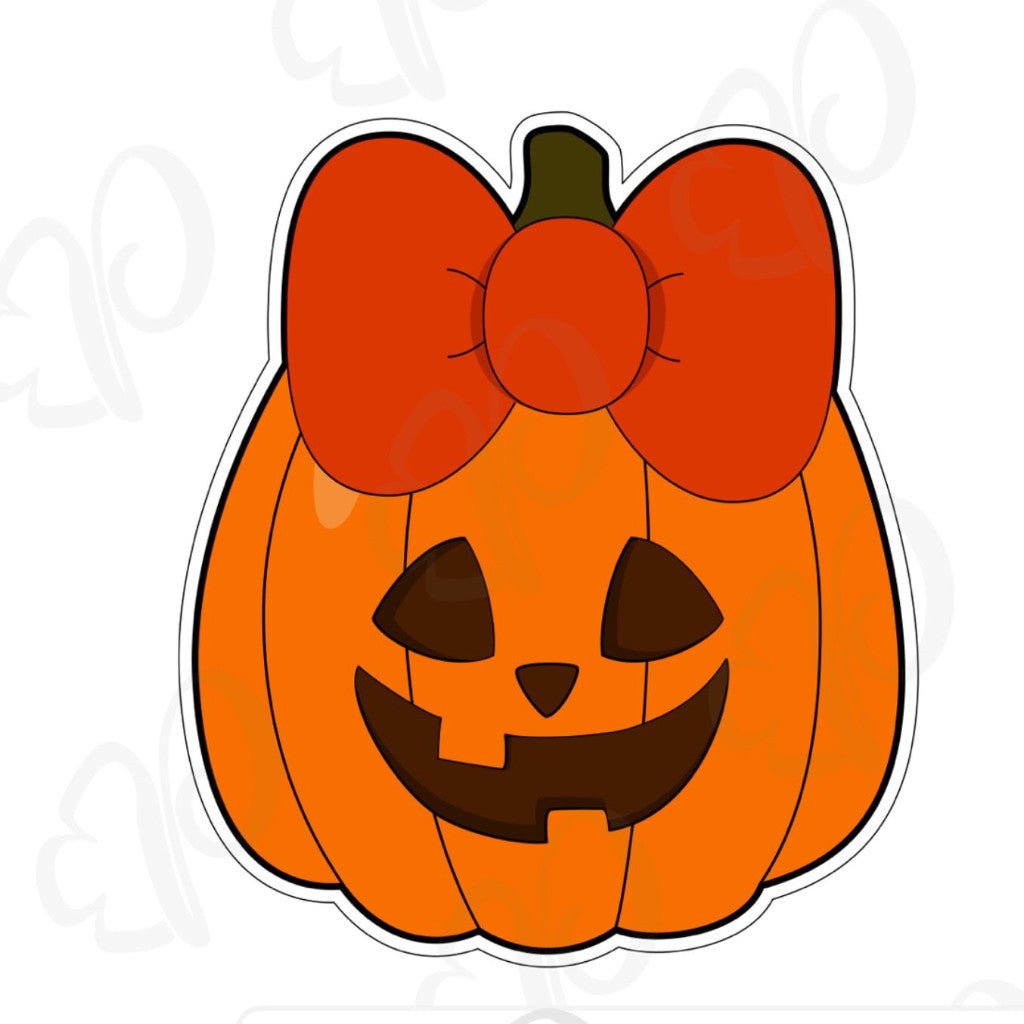 Girly Pumpkin Cookie Cutter - Periwinkles Cutters