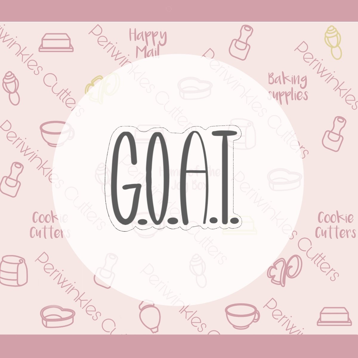 GOAT Plaque Cookie Cutter - Periwinkles Cutters
