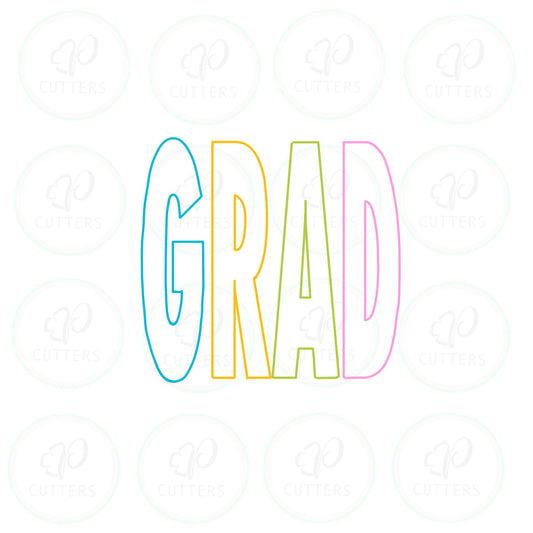 GRAD Plaque Cookie Cutter - Periwinkles Cutters