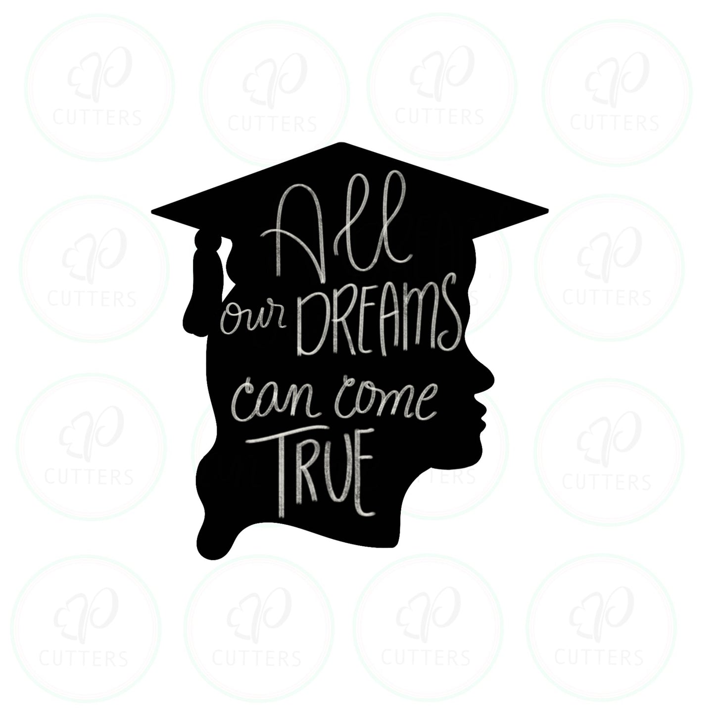 Graduate Silhouette Girl Cookie Cutter - Periwinkles Cutters