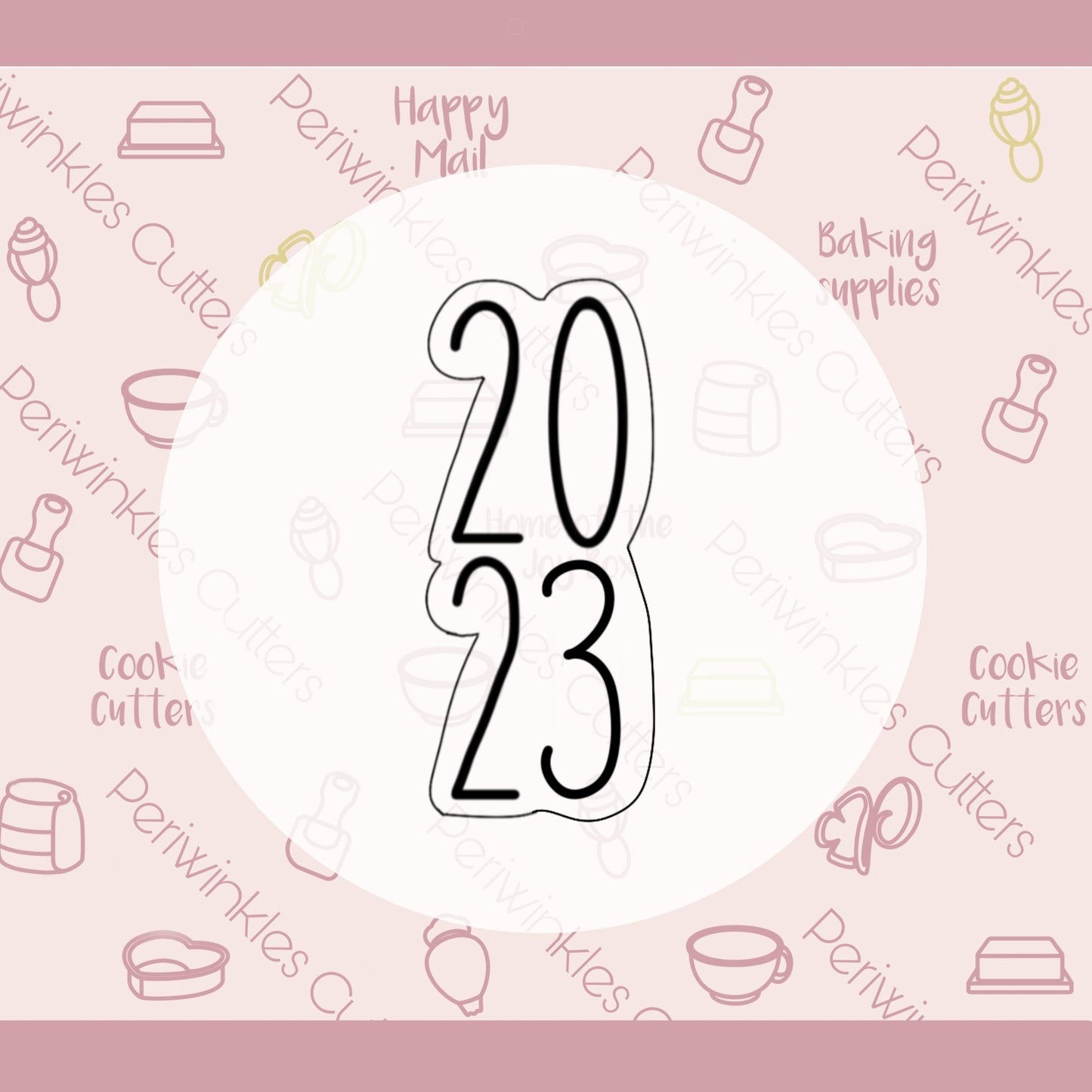 Graduation 2023 Tall Set of 5 Cookie Cutter - Periwinkles Cutters Cookie Cutter