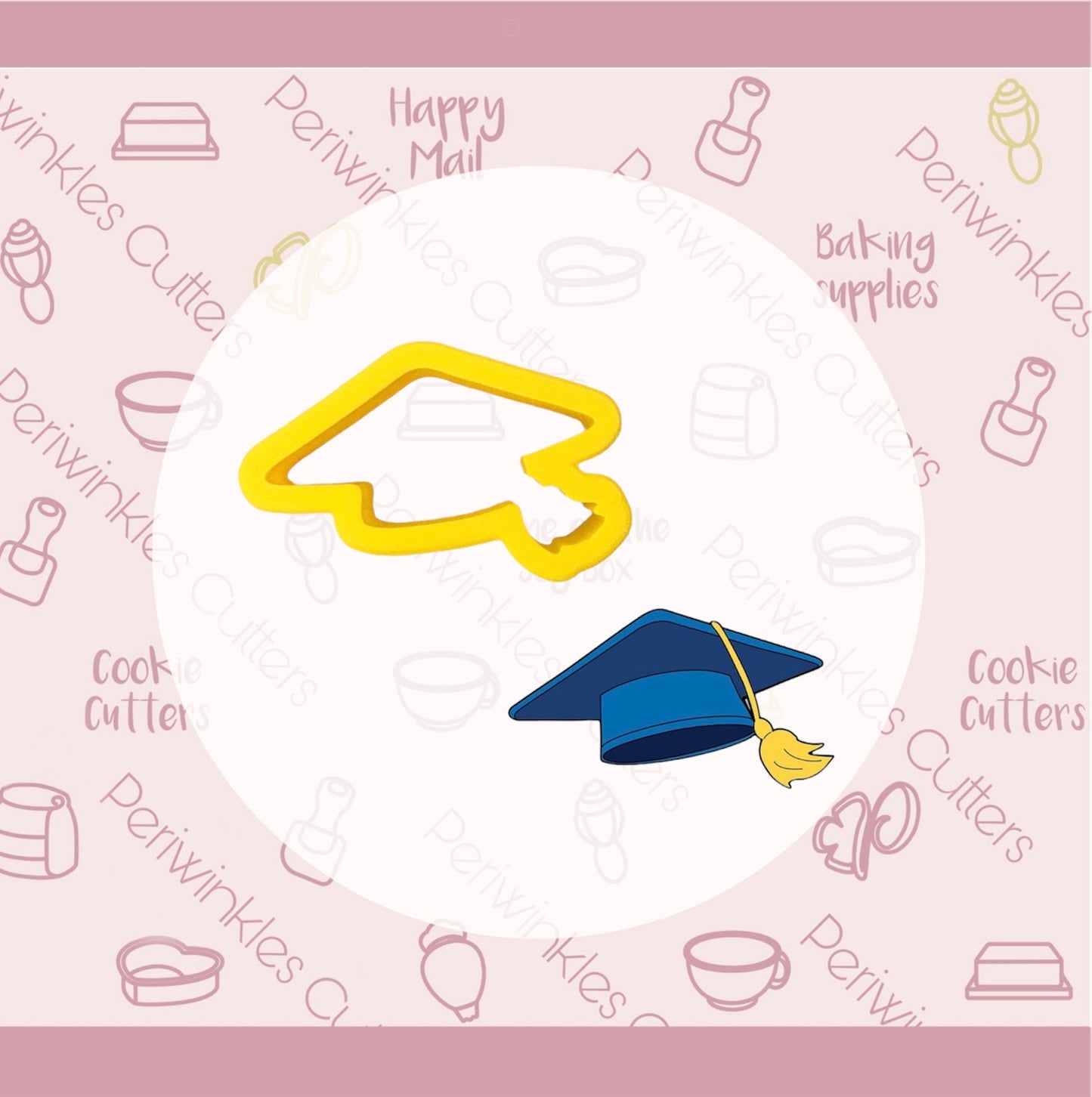 Graduation Cap Cookie Cutter - Periwinkles Cutters