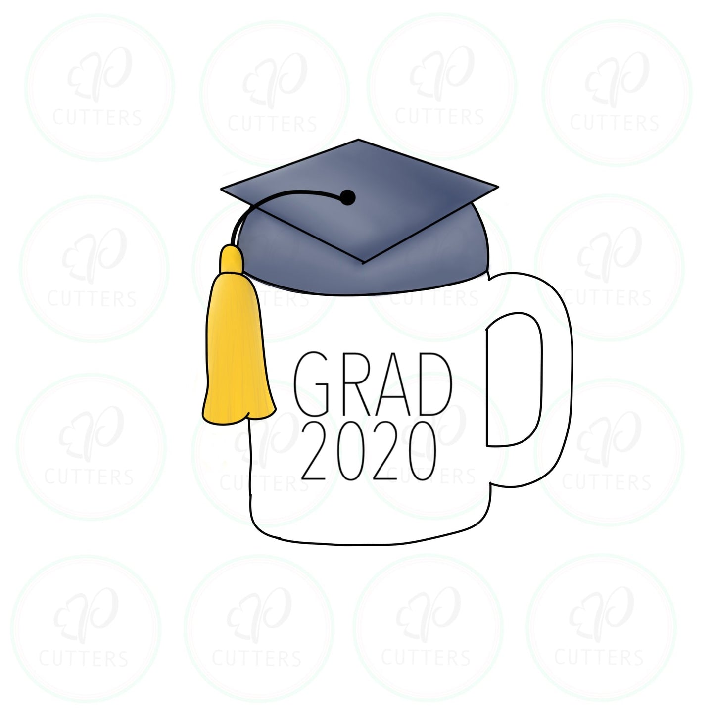 Graduation Mug Cookie Cutter - Periwinkles Cutters