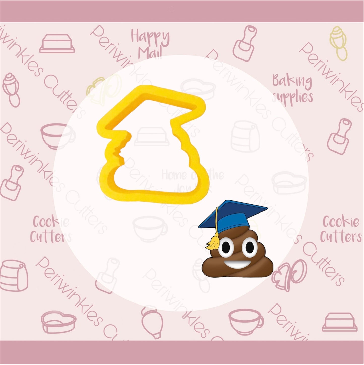 Graduation Poop Cookie Cutter - Periwinkles Cutters