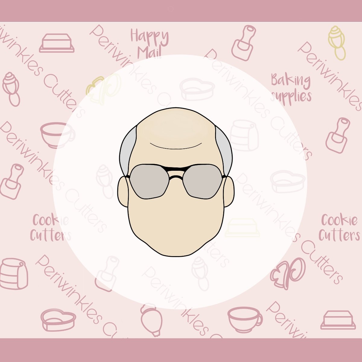 Grandpa Silhouette 2021 Cookie Cutter - Periwinkles Cutters