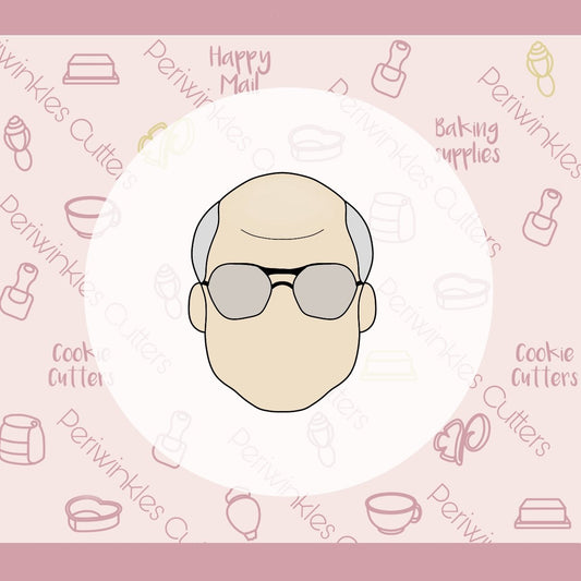 Grandpa Silhouette 2021 Cookie Cutter - Periwinkles Cutters
