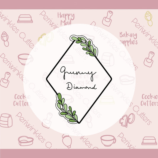 Greenery Diamond Cookie Cutter - Periwinkles Cutters