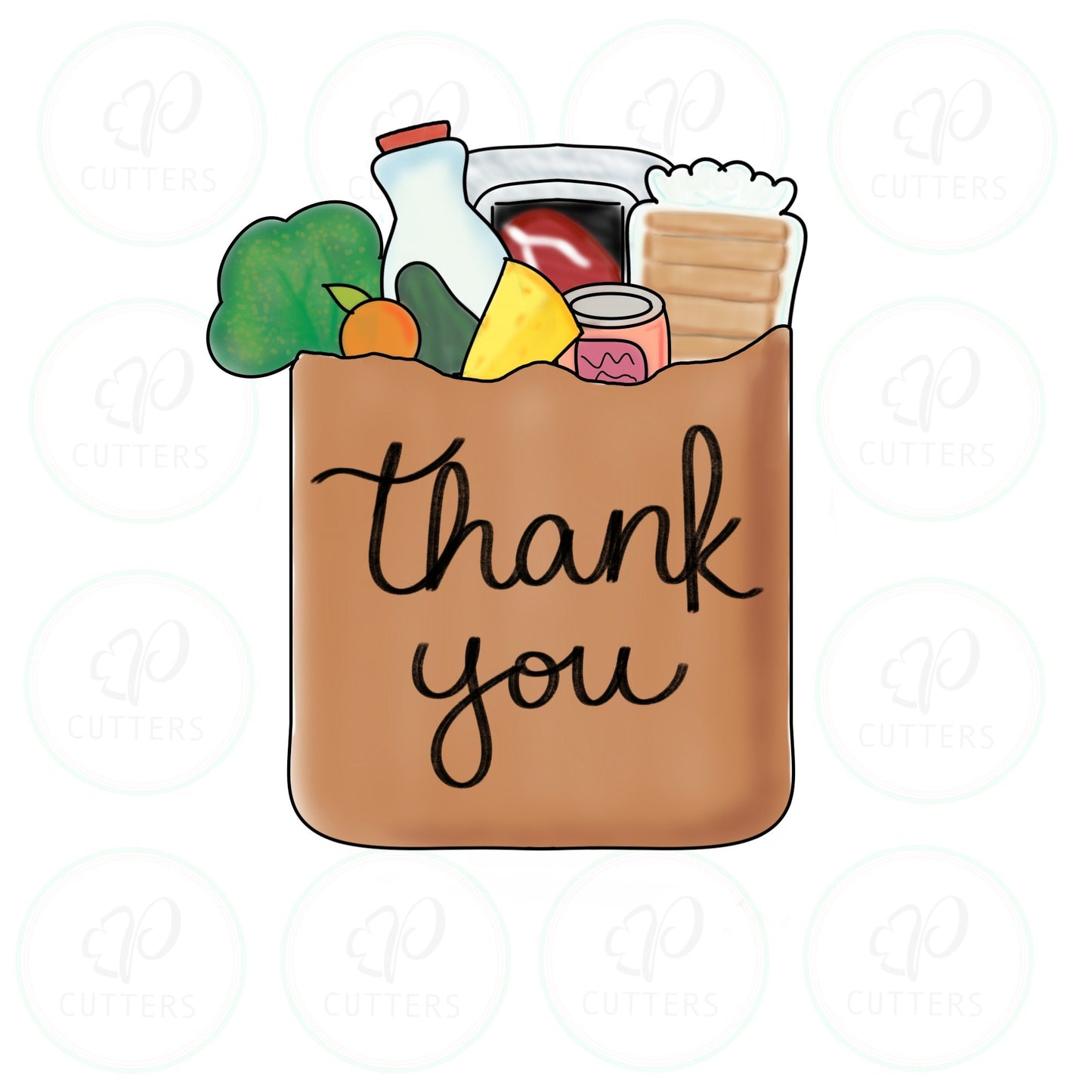 Grocery bag Cookie Cutter - Periwinkles Cutters