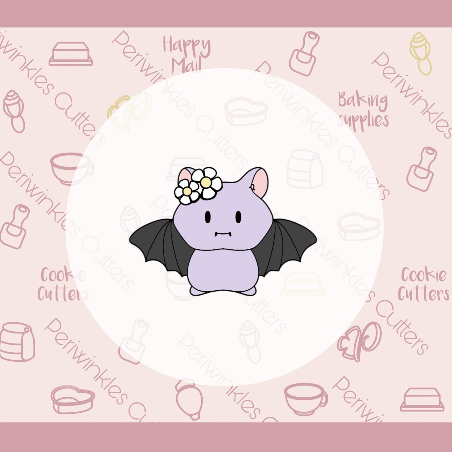 Groovy Bat Cookie Cutter - Periwinkles Cutters