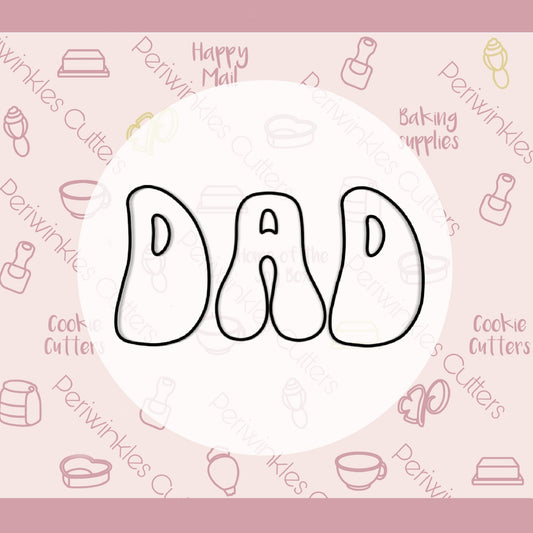 Groovy DAD Set of 3 Cookie Cutter - Periwinkles Cutters