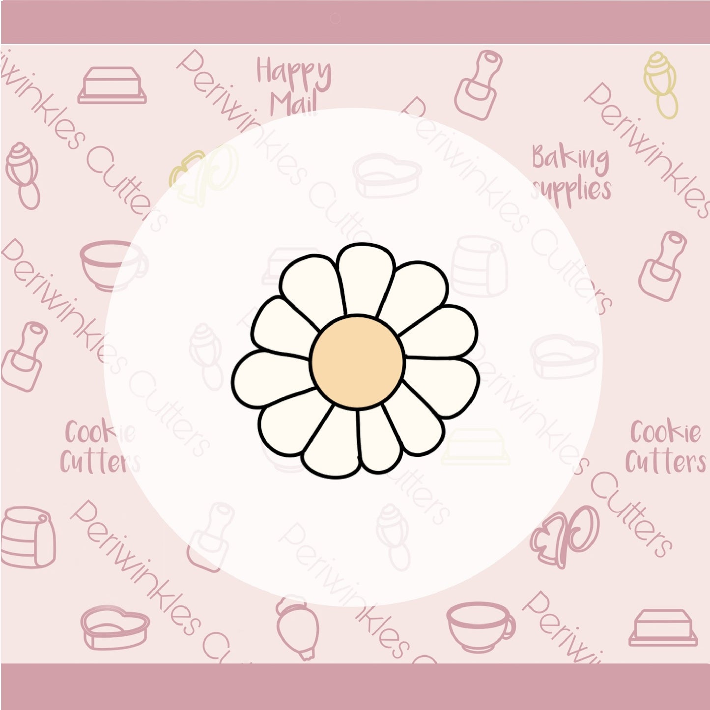 Groovy Daisy Cookie Cutter - Periwinkles Cutters