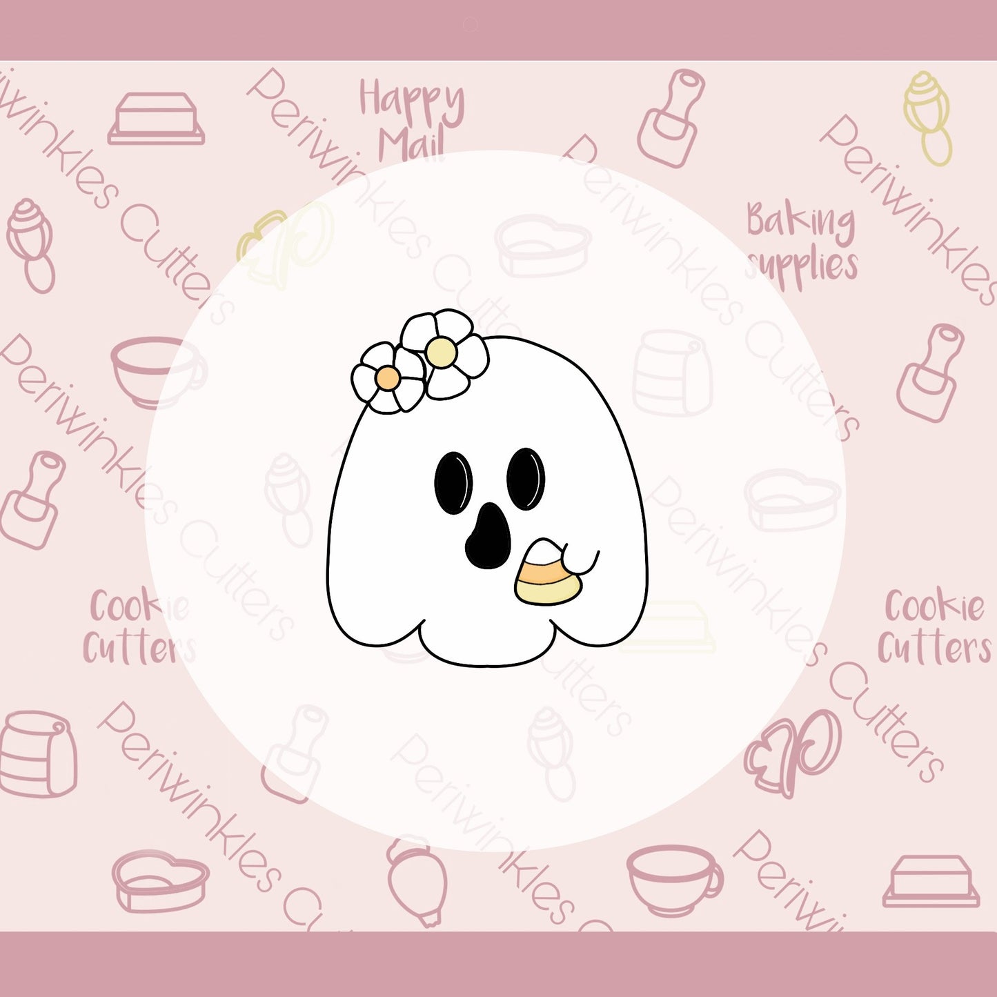 Groovy Ghost Cookie Cutter - Periwinkles Cutters