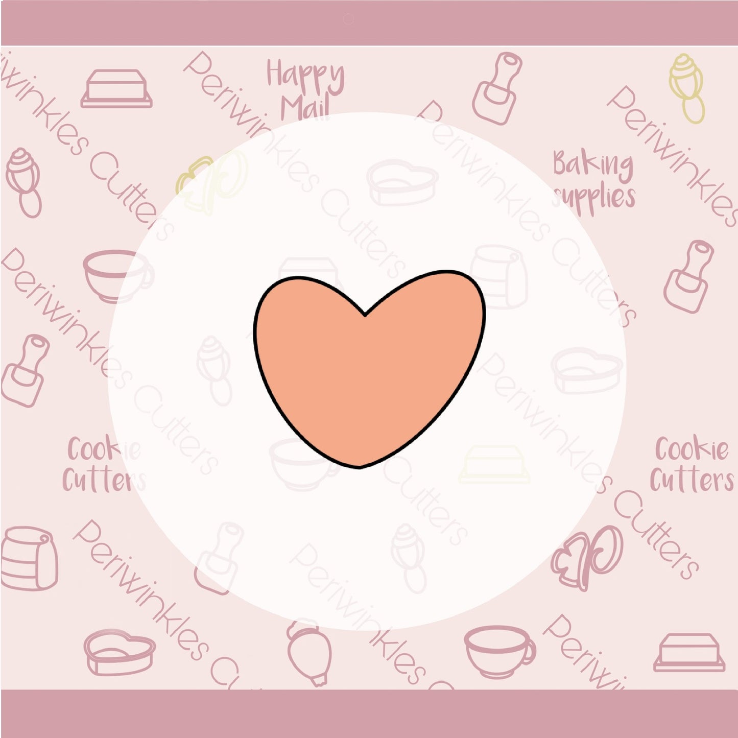 Groovy Heart Cookie Cutter - Periwinkles Cutters