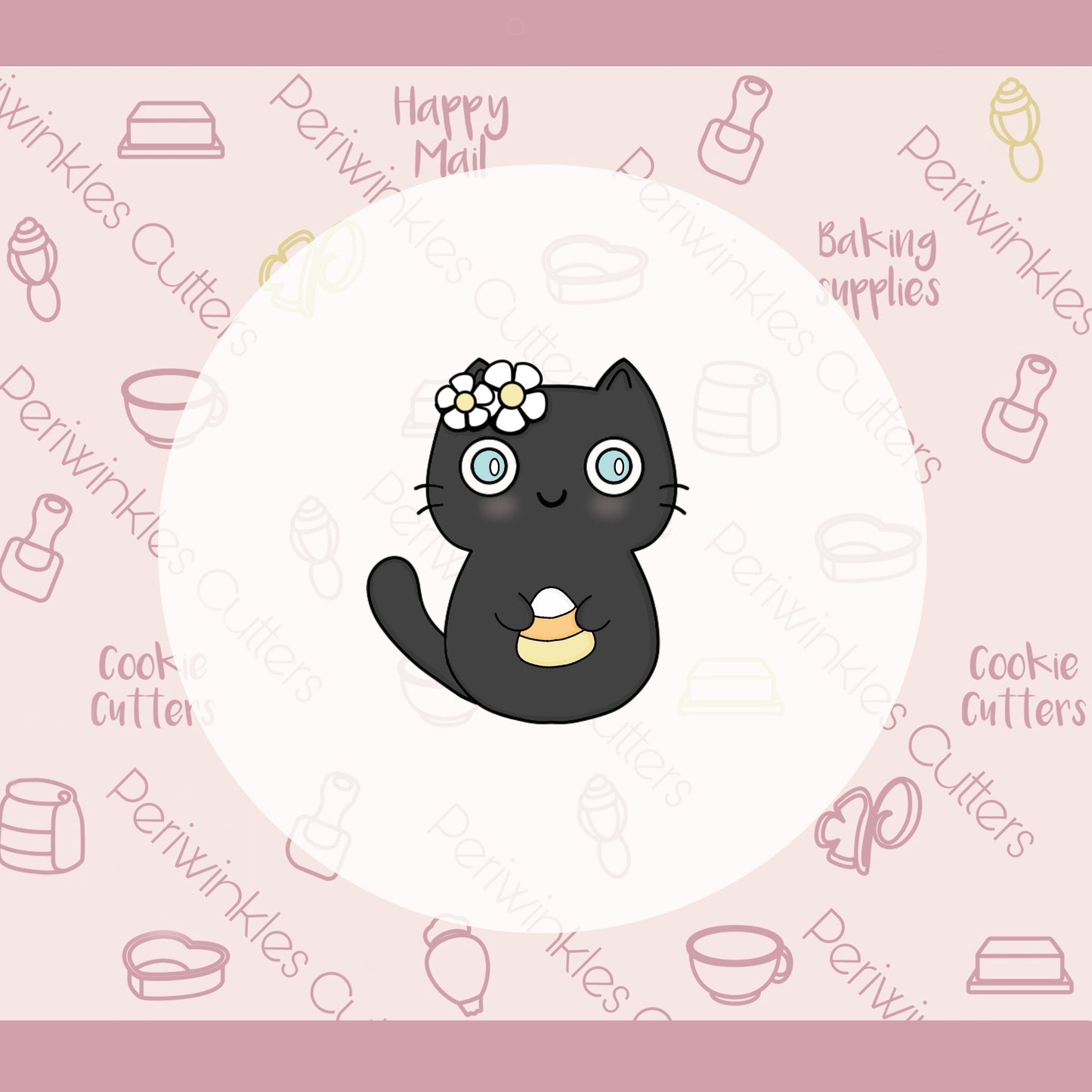 Groovy Kitty Cookie Cutter - Periwinkles Cutters